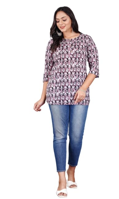 Women's Casual Printed Cotton Multi Top