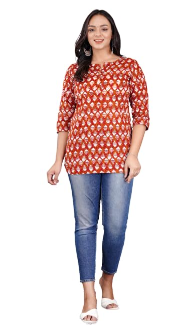 Women's Casual Printed Cotton Multi Top