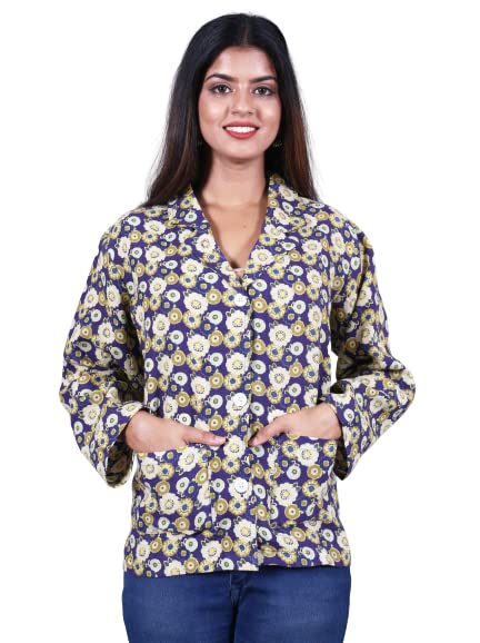 Women's/Girl's Floral Printed Summer coat for Sun Protection and Dust Pollution 100% Linen Cotton Coat (Copy)