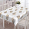 CAPUA Pure Cotton Printed Table Cover (White Gold)