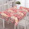 CAPUA Pure Cotton Printed Table Cover (Peach)