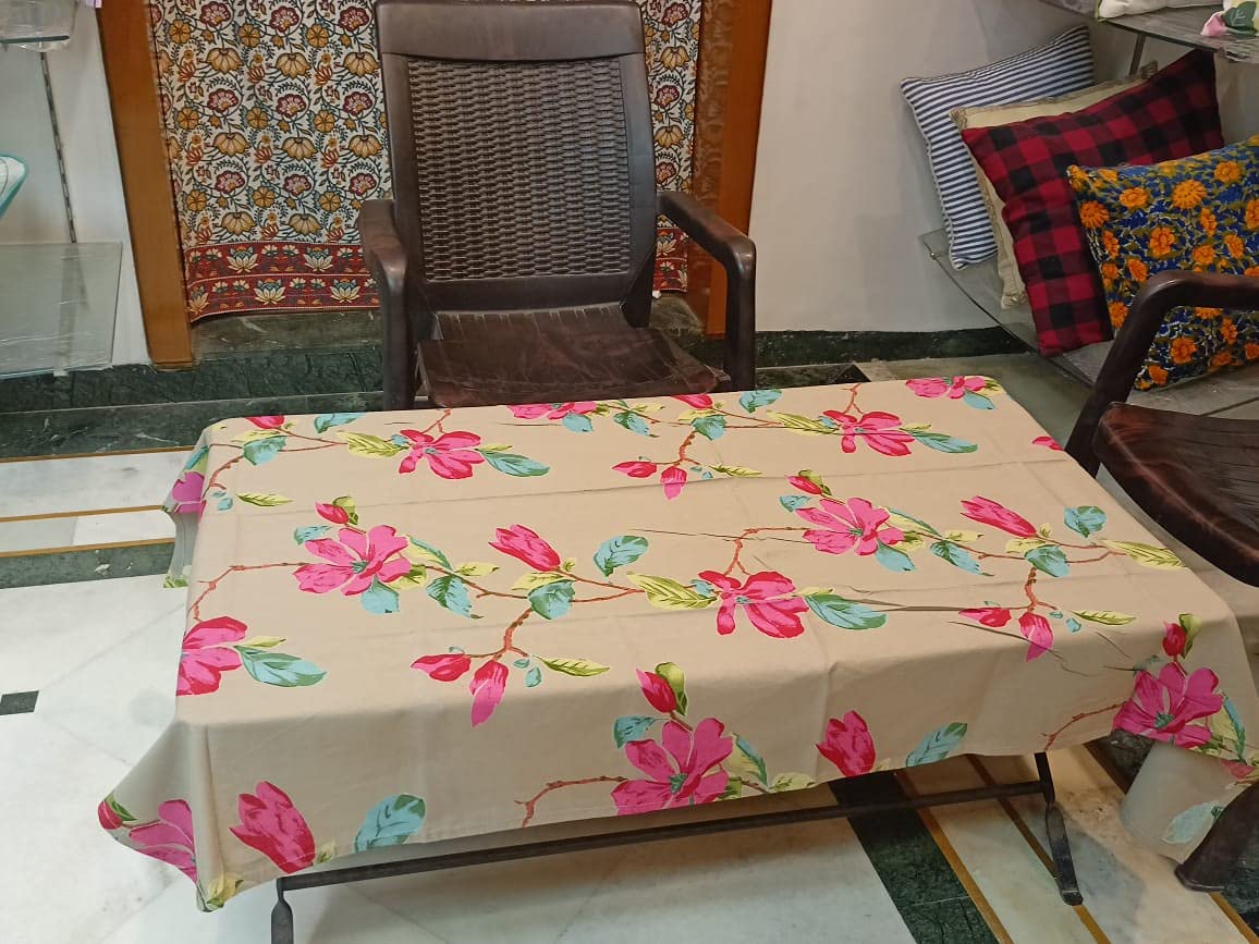 Capua Cotton Floral Digital Print Rectangular Table Cover (35 X55 Inch, Multicolour, Pack of 1)