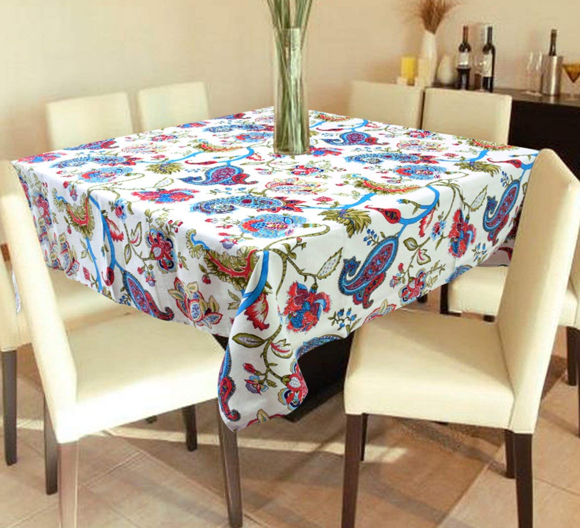 Table Cloth Cotton Table Cover Floral Print Dining Tablecloth Tea/Coffee Table Cover Center Table Cover Hotel Table Cover