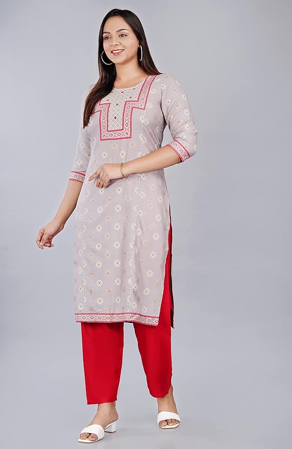 Capua  Casual Printed Rayon Kurta pant set