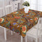 CAPUA Pure Cotton Printed Table Cover (Rust)