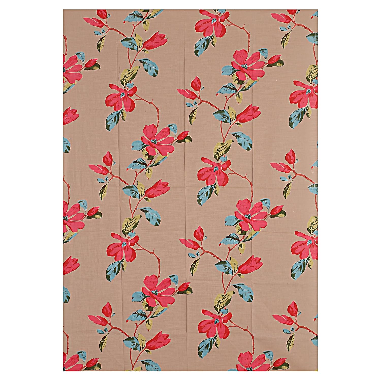 CAPUA Pure Cotton Printed Table Cover. (Beige)