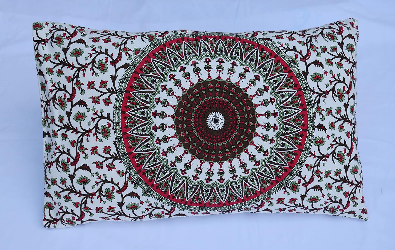Capua  Cotton King Size Pillow Covers Red (18X28 Inch Pillow Cover,2Pcs)