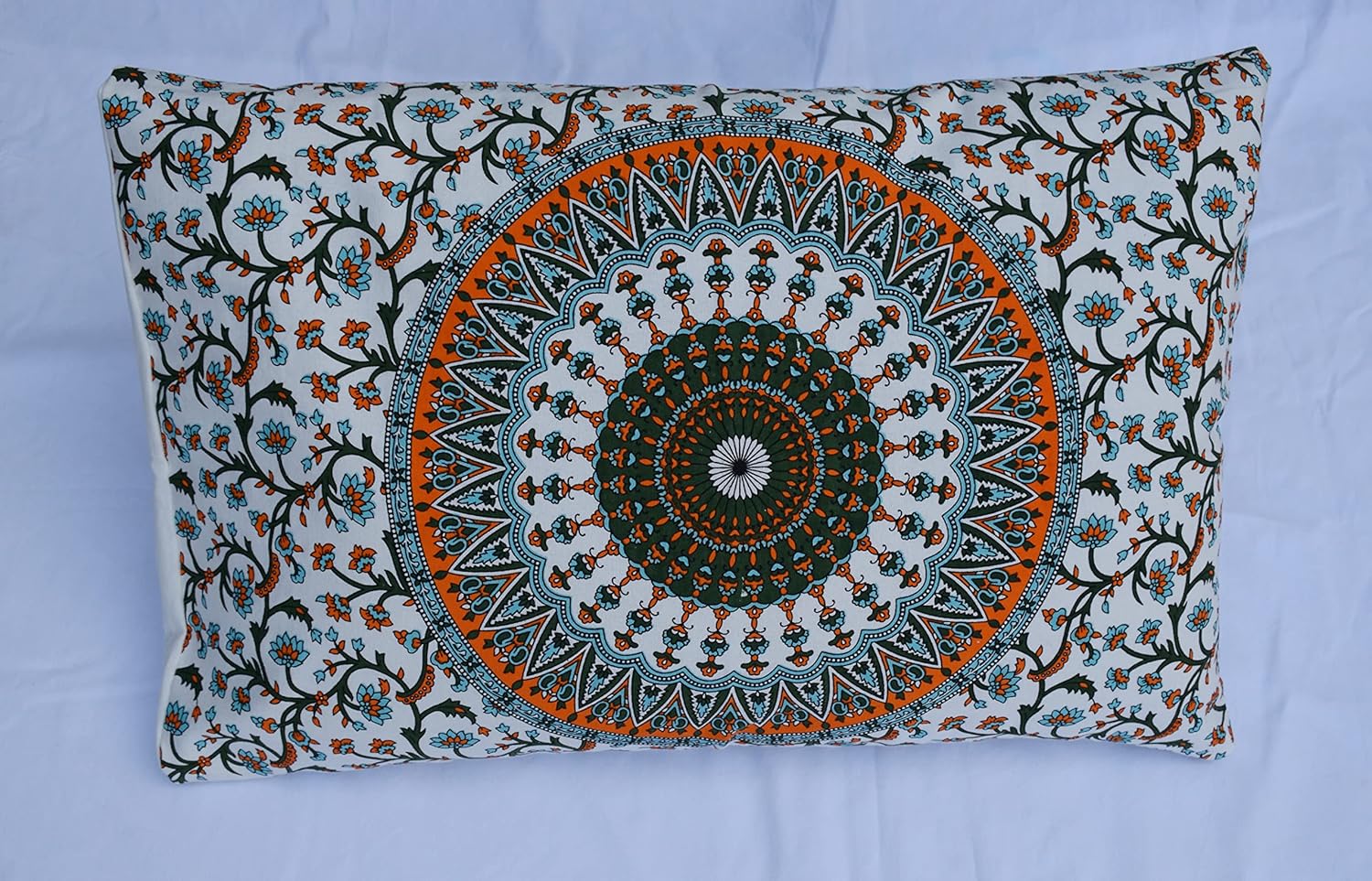 Capua  Cotton King Size Pillow Covers Orange (18X28 Inch Pillow Cover)