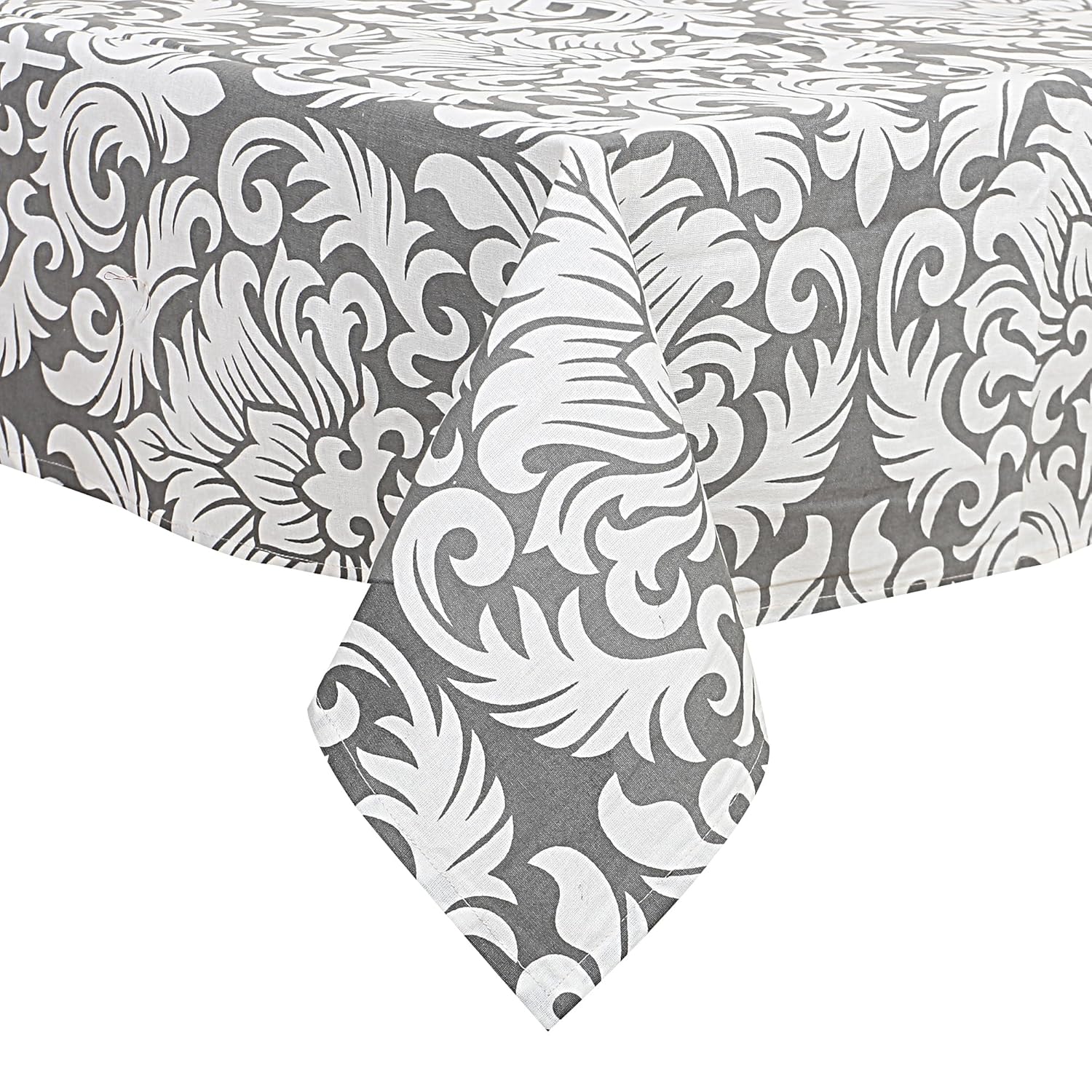 CAPUA Pure Cotton Printed Table Cove (Grey)