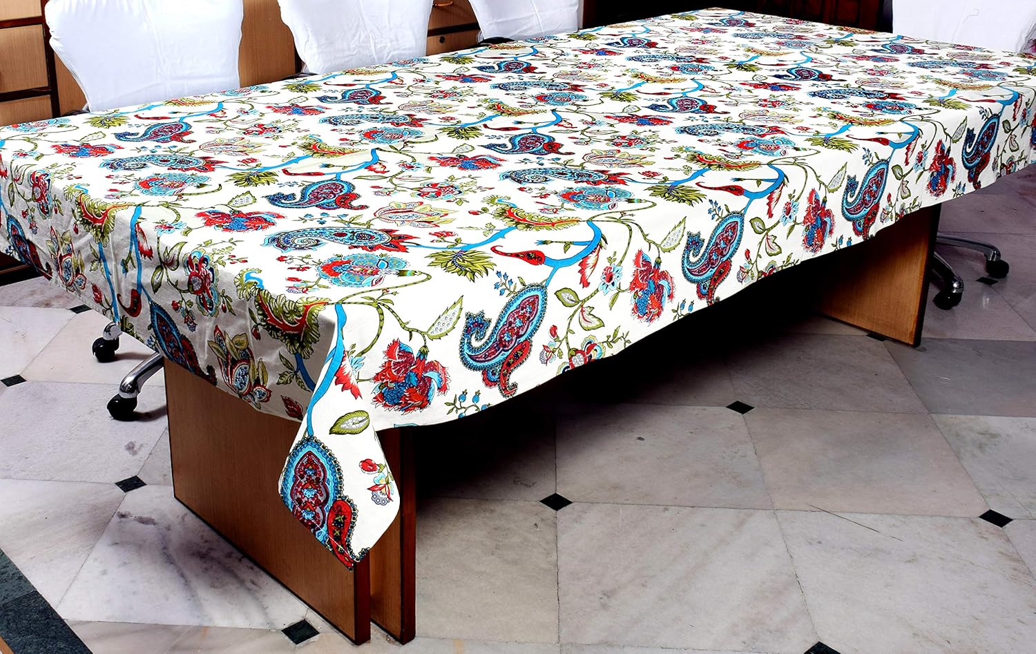 Table Cloth Cotton Table Cover Floral Print Dining Tablecloth Tea/Coffee Table Cover Center Table Cover Hotel Table Cover