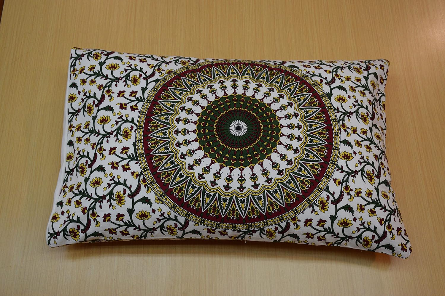 Capua  Cotton King Size Pillow Covers Yellow (18X28 Inch Pillow Cover, 2Pcs)