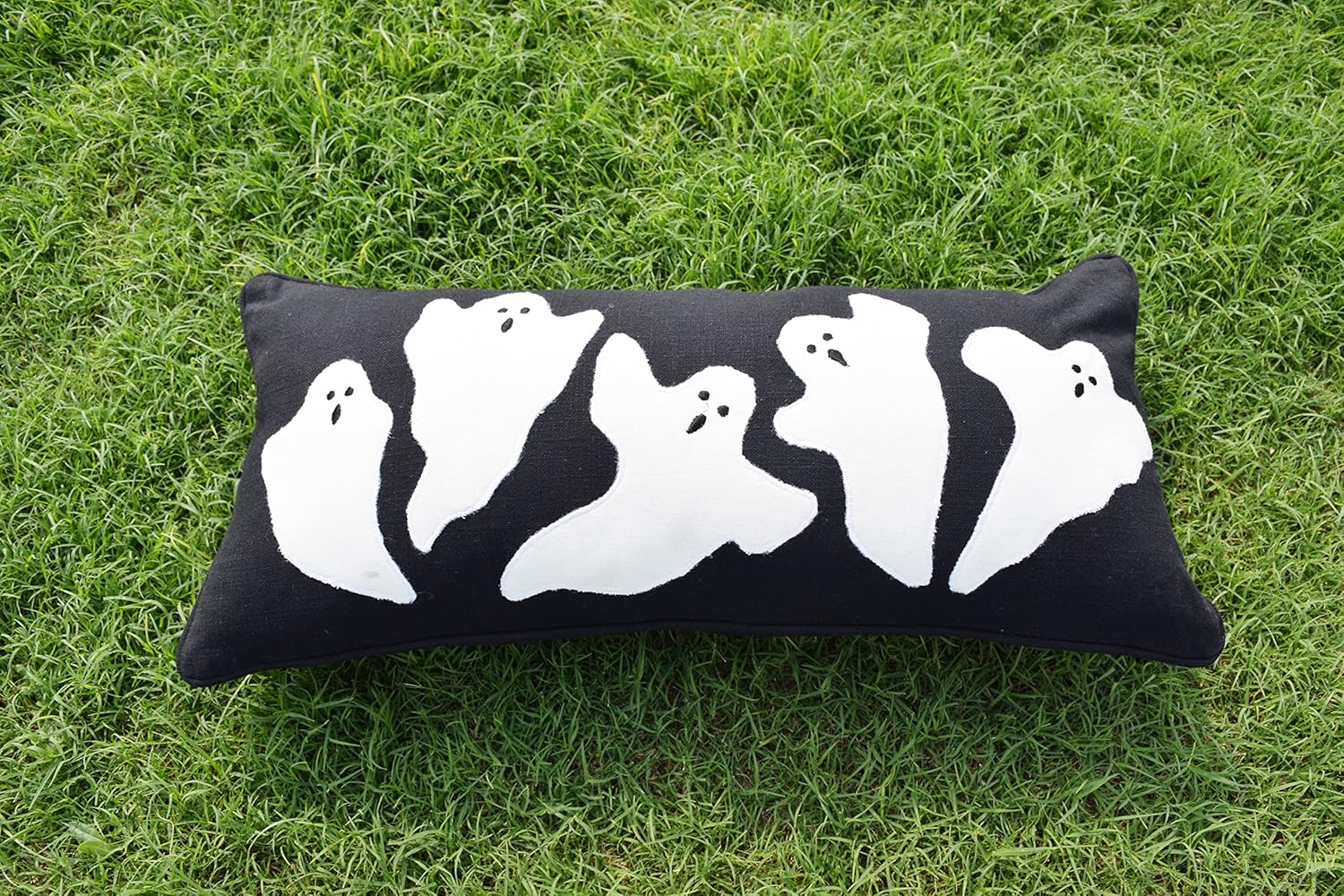 Cotton Solid 12X26 Inch Pillow Cover Set of 4Pcs (Black)