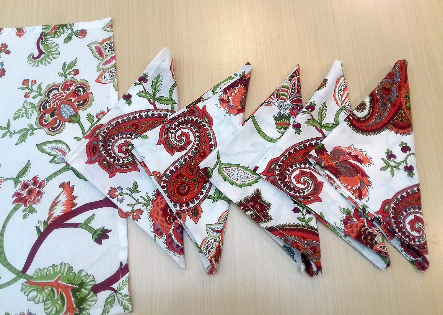 Dinner Table Napkins Printed Napkin Set Cotton Dining Table Napkin (Set of 4)