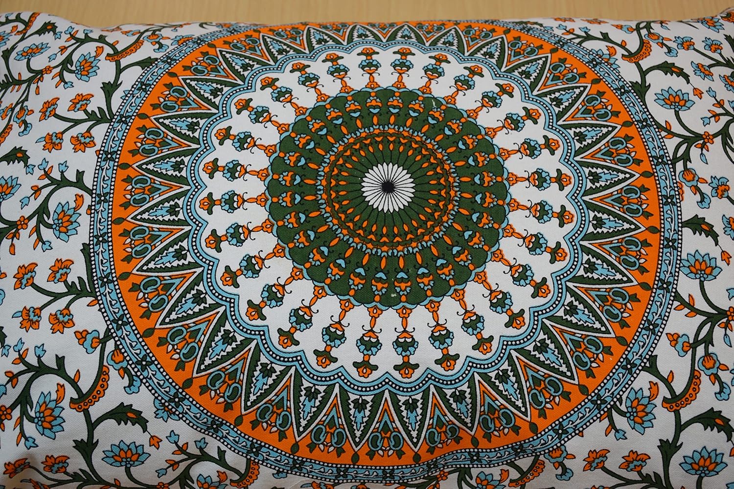Capua  Cotton King Size Pillow Covers Orange (18X28 Inch Pillow Cover)