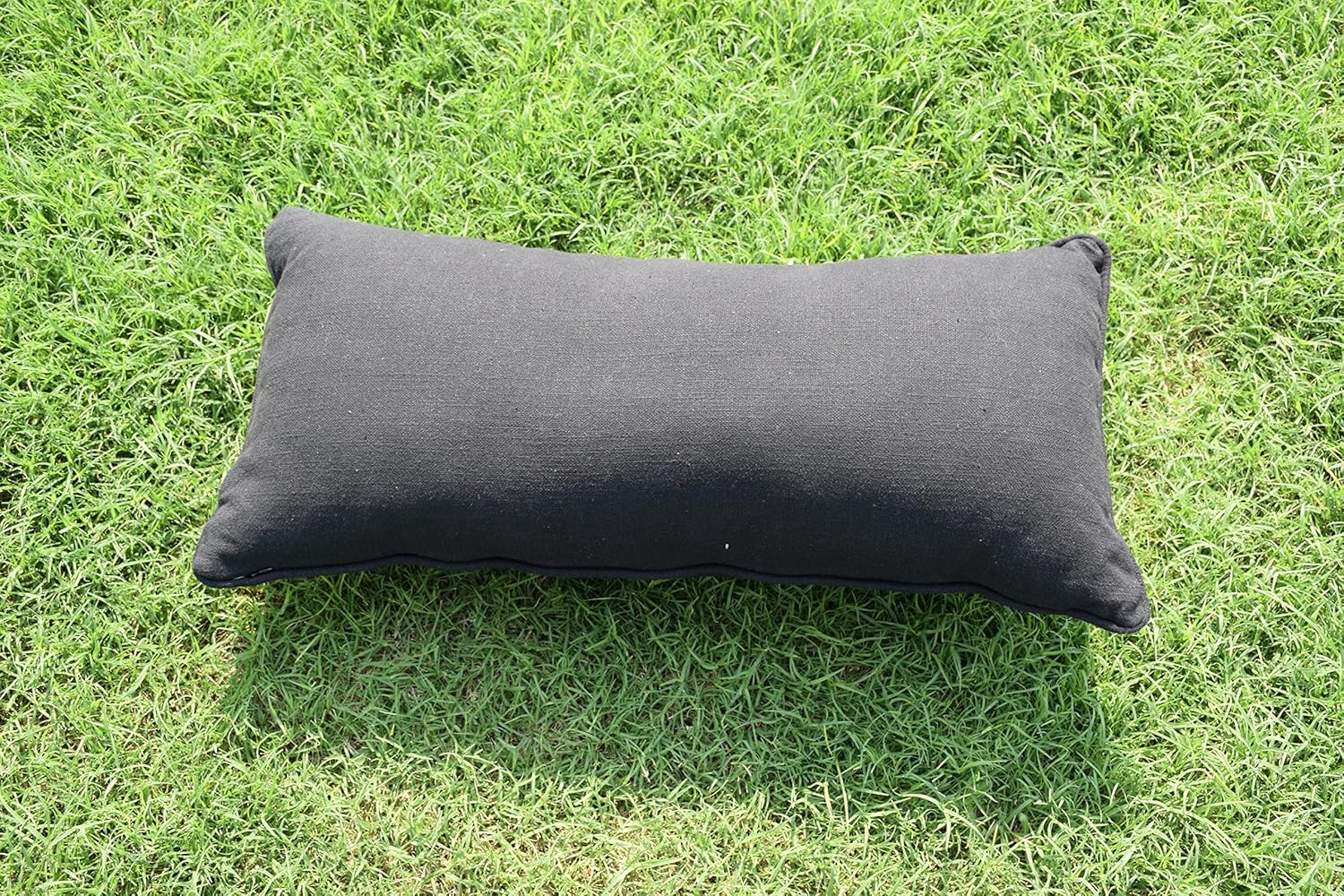 Cotton Solid 12X26 Inch Pillow Cover Set of 2Pcs (Black)