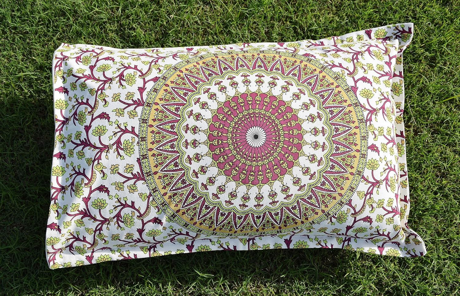 Capua  Cotton King Size Pillow Covers (18X28 Inch Pillow Cover) (Standard, Pink)