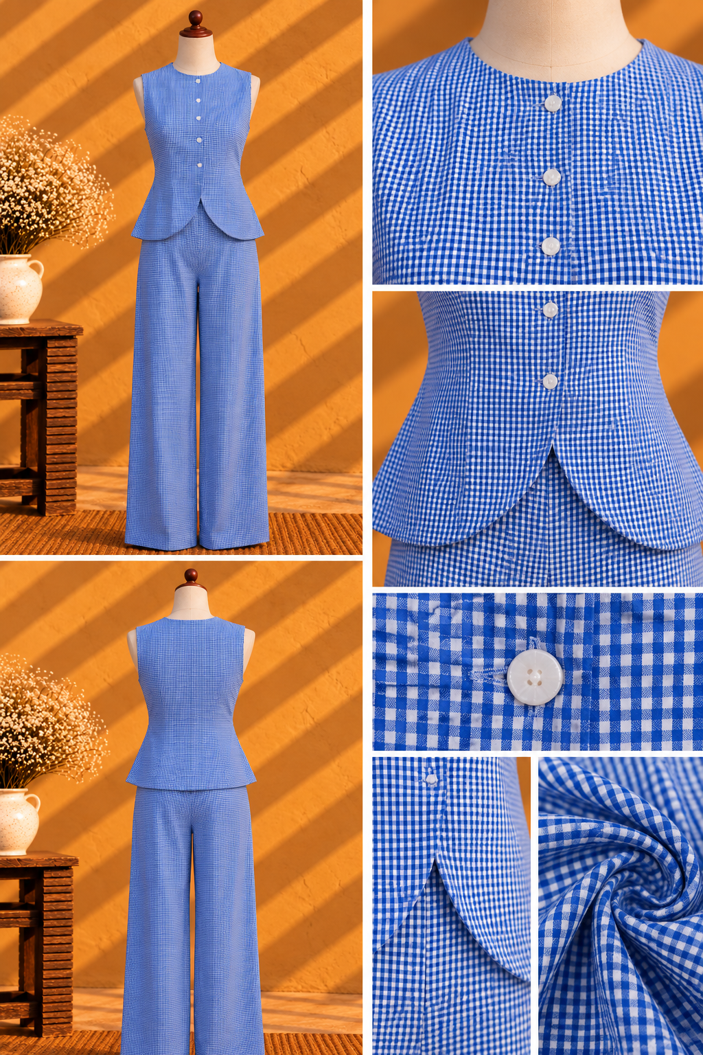 Gingham Harem Co-ord