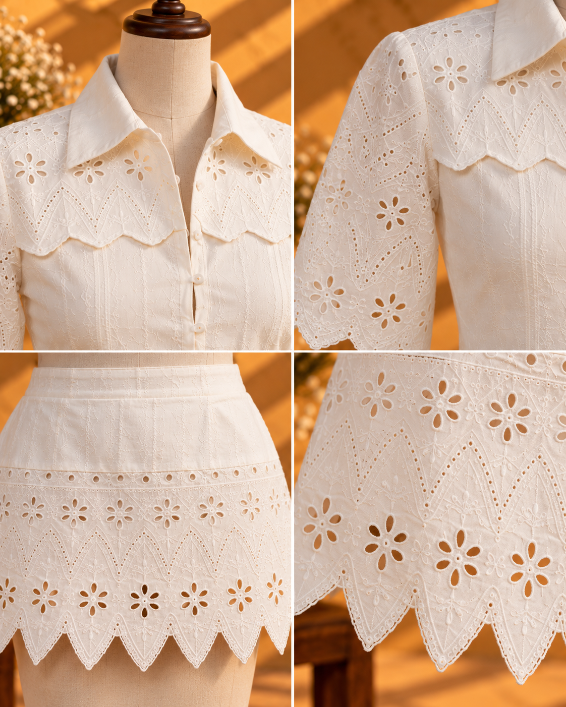 White Eyelet Co-ord