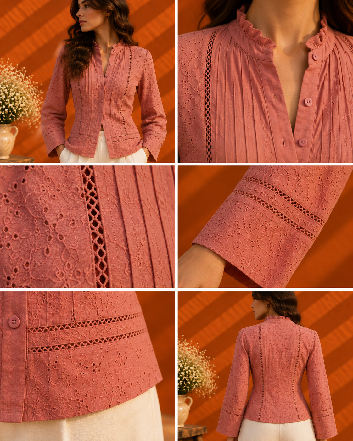 Textured Collar Shirt