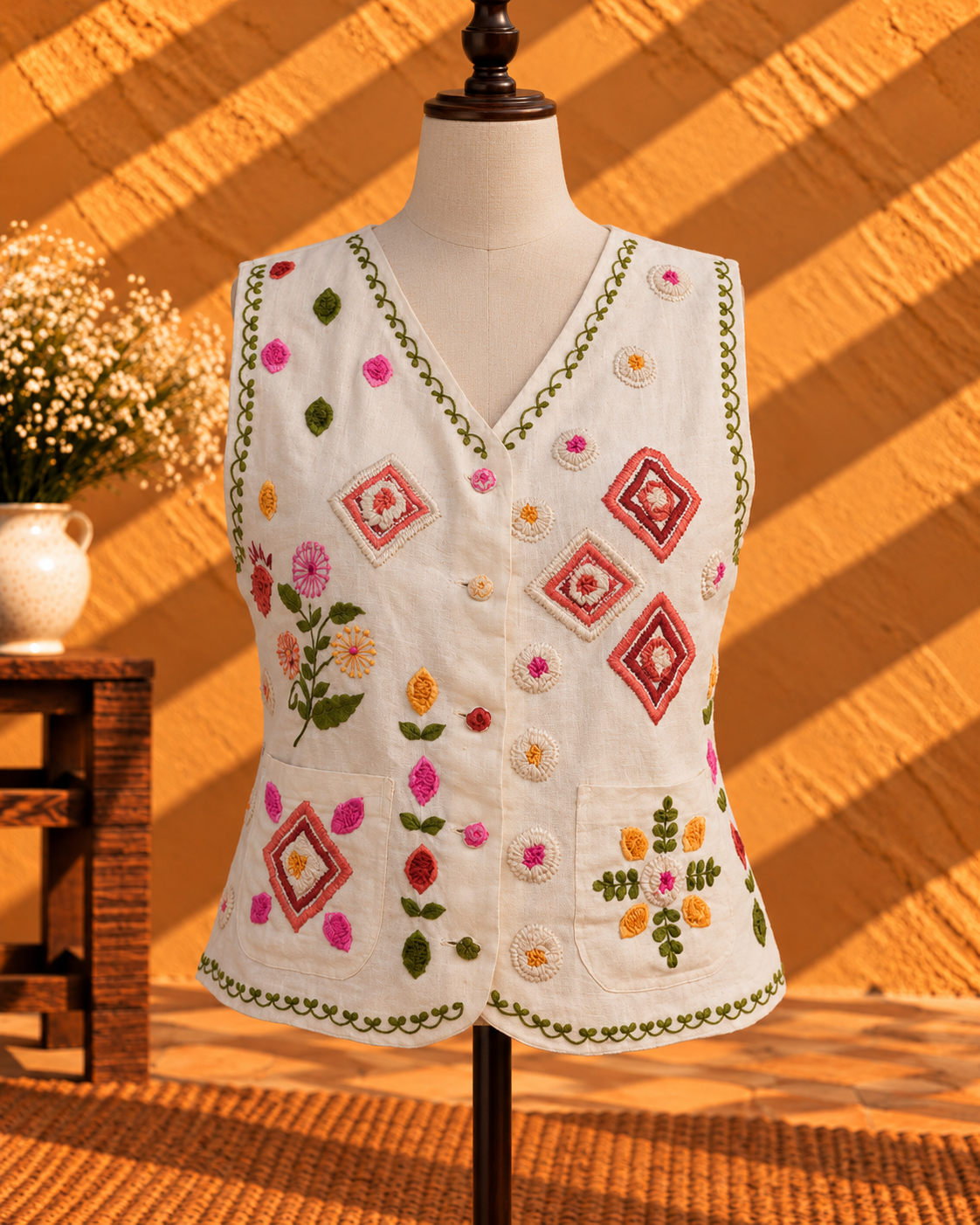 Embroidered Vest