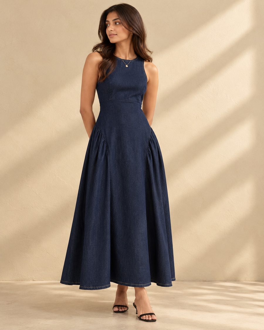 Denim Maxi Dress