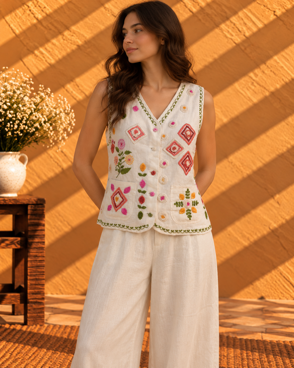 Embroidered Vest