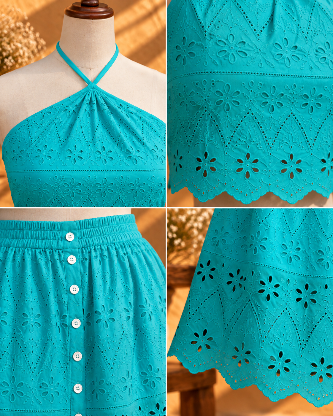 Eyelet Halter Co-ord