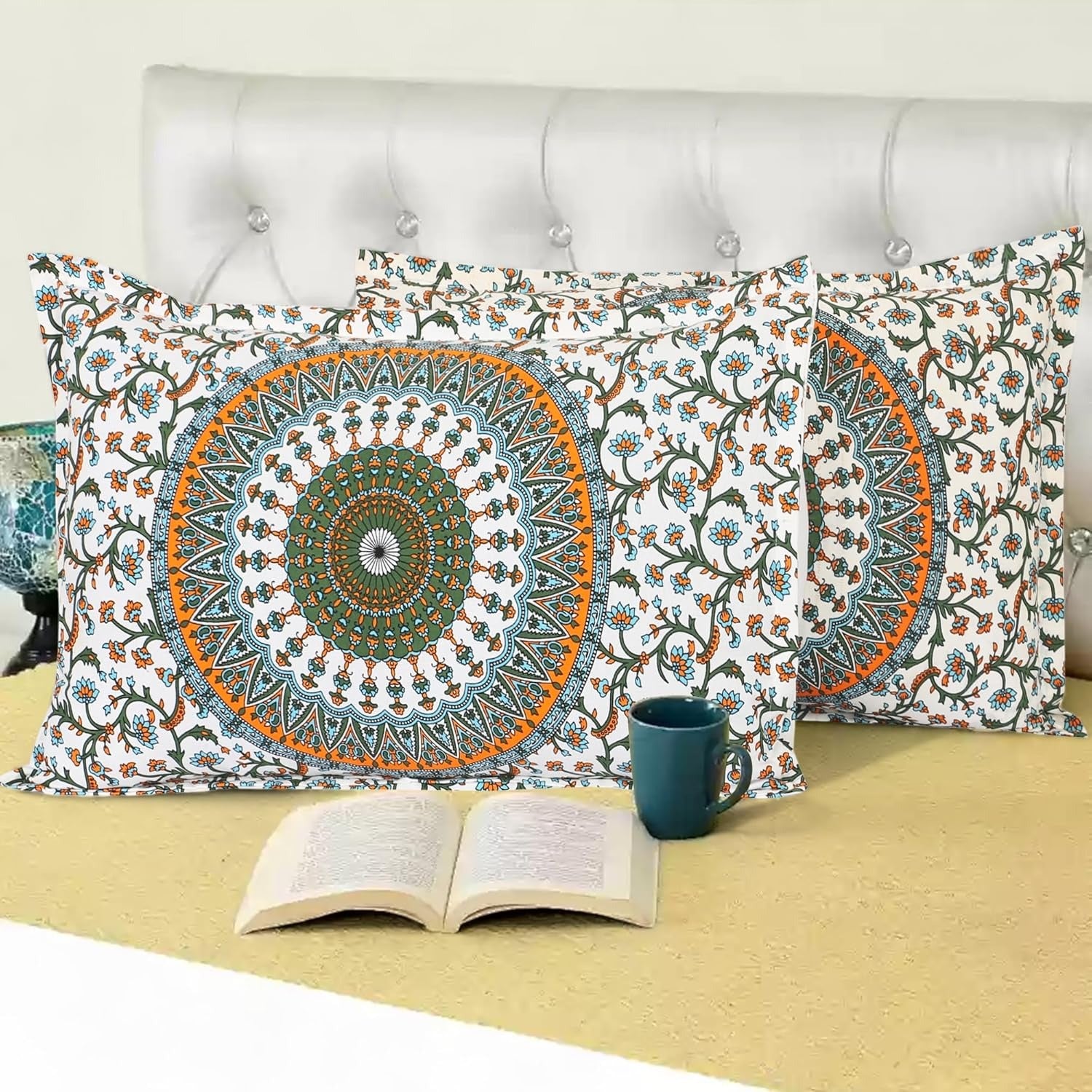 Pure Cotton Printed Pillow Cover, Size- 18x28 inch.