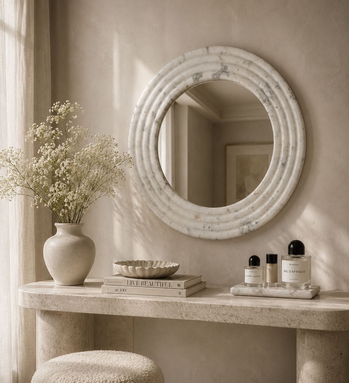 Ivory Crest  Mirror